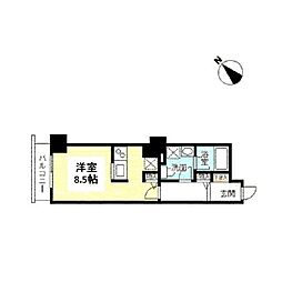 TKフラッツ渋谷 ワンルームの間取図画像