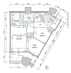 パークタワー勝どきサウス 2LDKの間取図画像