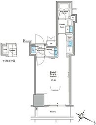 ルフォンプログレ北新宿 ワンルームの間取図画像