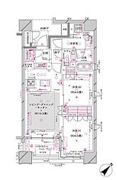 オーパスレジデンス銀座イースト 2LDKの間取図画像