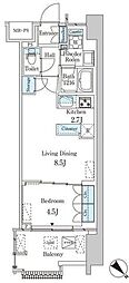 レガシス中目黒 1LDKの間取図画像