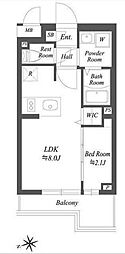 ブランシエスタ用賀 1LDKの間取図画像