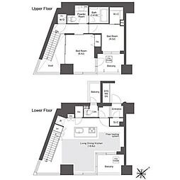 コンフォリア新中野 2LDKの間取図画像