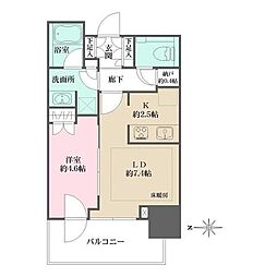 大崎ステーションレジデンス 1LDKの間取図画像