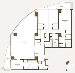 愛宕グリーンヒルズフォレストタワー 3LDKの間取図画像