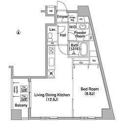 コンフォリア銀座EAST 1LDKの間取図画像