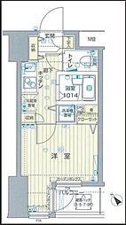 フォレシティ六本木 1Kの間取図画像