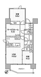 ディームス渋谷本町 2SLDKの間取図画像