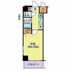 ヴェルト日本橋3 1Kの間取図画像