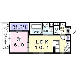 シュガール二子玉川 1LDKの間取図画像