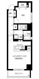 コスモグレイス新宿 1LDKの間取図画像