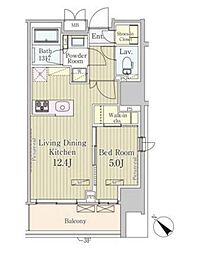 パークアクシス御茶ノ水 1LDKの間取図画像