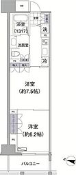 アビティ目黒 2Kの間取図画像
