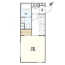 ウェルスクエアISM渋谷本町 1Kの間取図画像