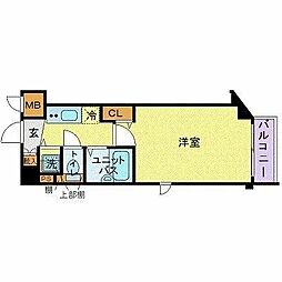 トーシンフェニックス江戸川橋 1Kの間取図画像