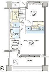 レジディアタワー上池袋タワーサイド 1LDKの間取図画像