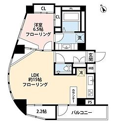 パークビュウ西麻布 1SLDKの間取図画像