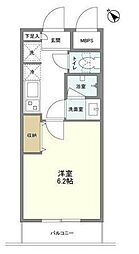 ミリアレジデンス赤坂 1Kの間取図画像