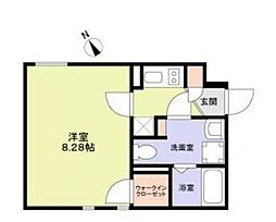 ザ・レジデンス市谷台町 1Kの間取図画像