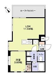 ザ・レジデンス市谷台町 1LDKの間取図画像