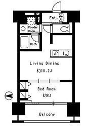 ParkCube東品川 1DKの間取図画像