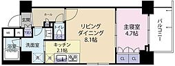 ガリシアグランデ江戸川橋 1LDKの間取図画像