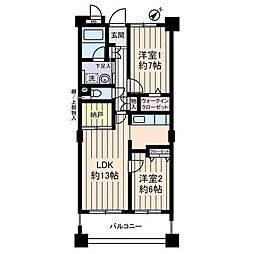 サングランパ 2LDKの間取図画像