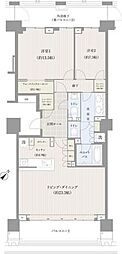 ザ・パークハウスグラン千鳥ヶ淵 2LDKの間取図画像