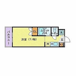 スチューデントハイツ代々木上原 ワンルームの間取図画像