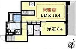 クロスエアタワー 1LDKの間取図画像
