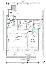 パークタワー勝どきサウス 1LDKの間取図画像