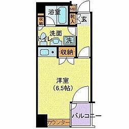 千代田タワーANNEX ワンルームの間取図画像