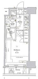 AXAS代々木アジールコート 1Kの間取図画像