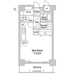 COMFORIA代々木上原 ワンルームの間取図画像