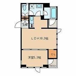 アドレー渋谷本町アネックス 1LDKの間取図画像