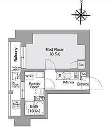 コンフォリア・リヴ森下ミューティオ 1Kの間取図画像