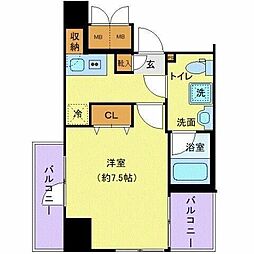 ディアレイシャス新宿中落合 1Kの間取図画像