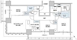ブリリアタワー浜離宮 3LDKの間取図画像