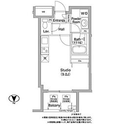 コンフォリア銀座EAST ワンルームの間取図画像
