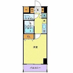 スカイコートお茶の水 1Kの間取図画像