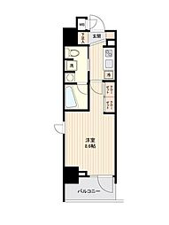 アジールコート雪が谷大塚 1Kの間取図画像