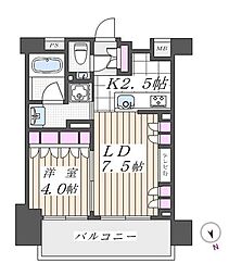 ライオンズ麻布十番スペリア 1LDKの間取図画像