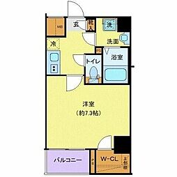 ディアレイシャス田園調布南 1Kの間取図画像