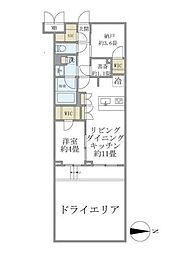 ラペルラ自由が丘2 1SLDKの間取図画像