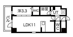 シーズンフラッツ高田馬場リバーサイドサウス 1LDKの間取図画像