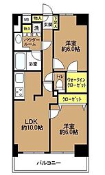 日神パレステージ東新宿イーストフォート 2LDKの間取図画像