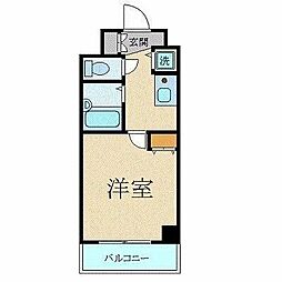 スカイコート三田慶大前 1Kの間取図画像