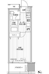 桜ヒルズ九段北 1Kの間取図画像