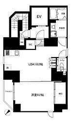 crealpremier恵比寿 1LDKの間取図画像