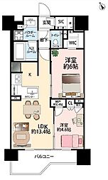 シティハウス中目黒ステーションコート 2LDKの間取図画像